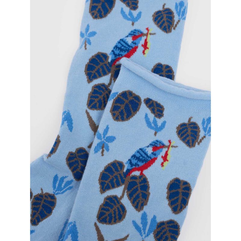 Seasalt Cornwall Arty Socks - Kingfisher Ice Blue image number 1